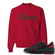 Italy Low 2s Crewneck Sweatshirt | Chiraq, Red