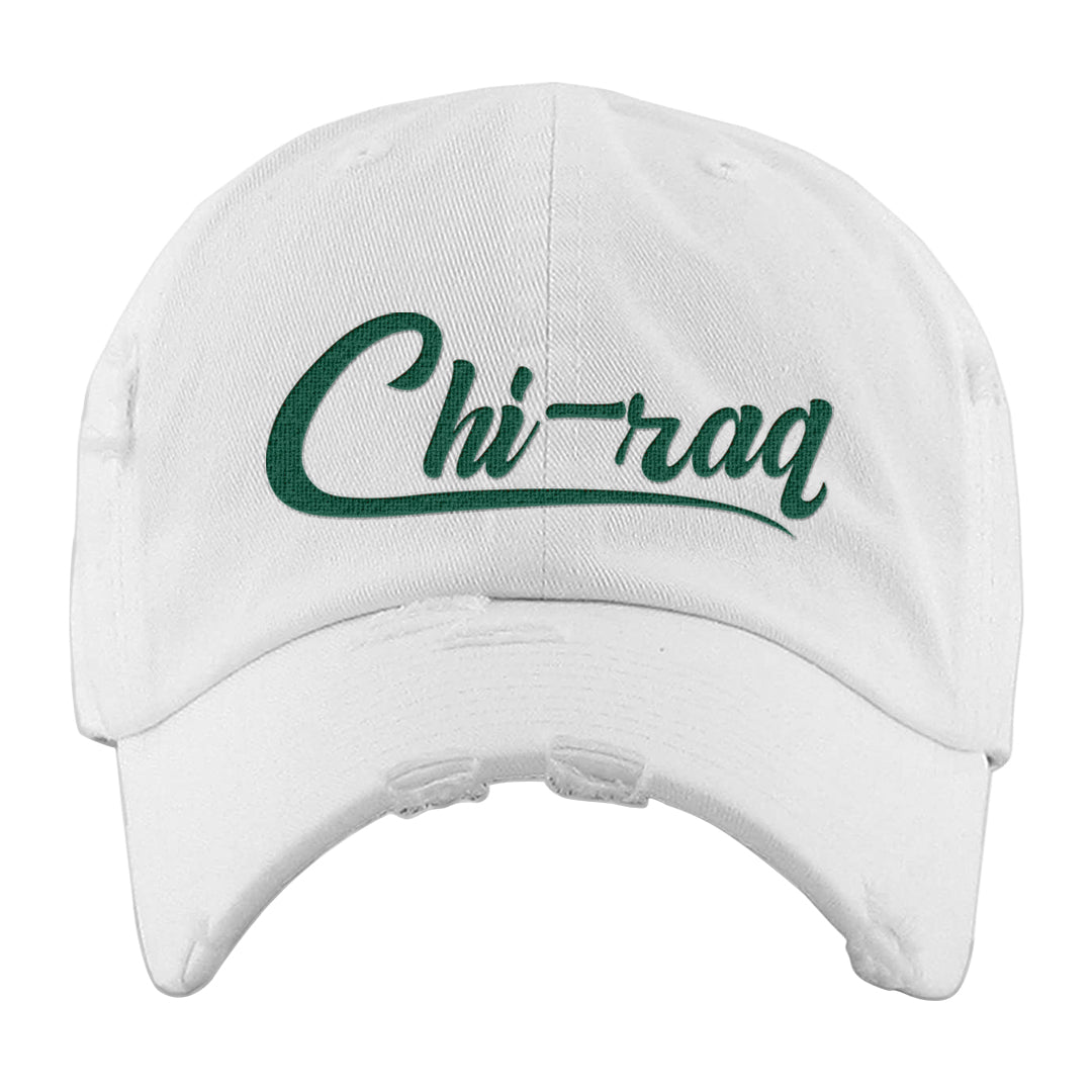 Italy Low 2s Distressed Dad Hat | Chiraq, White