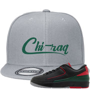 Italy Low 2s Snapback Hat | Chiraq, Light Gray