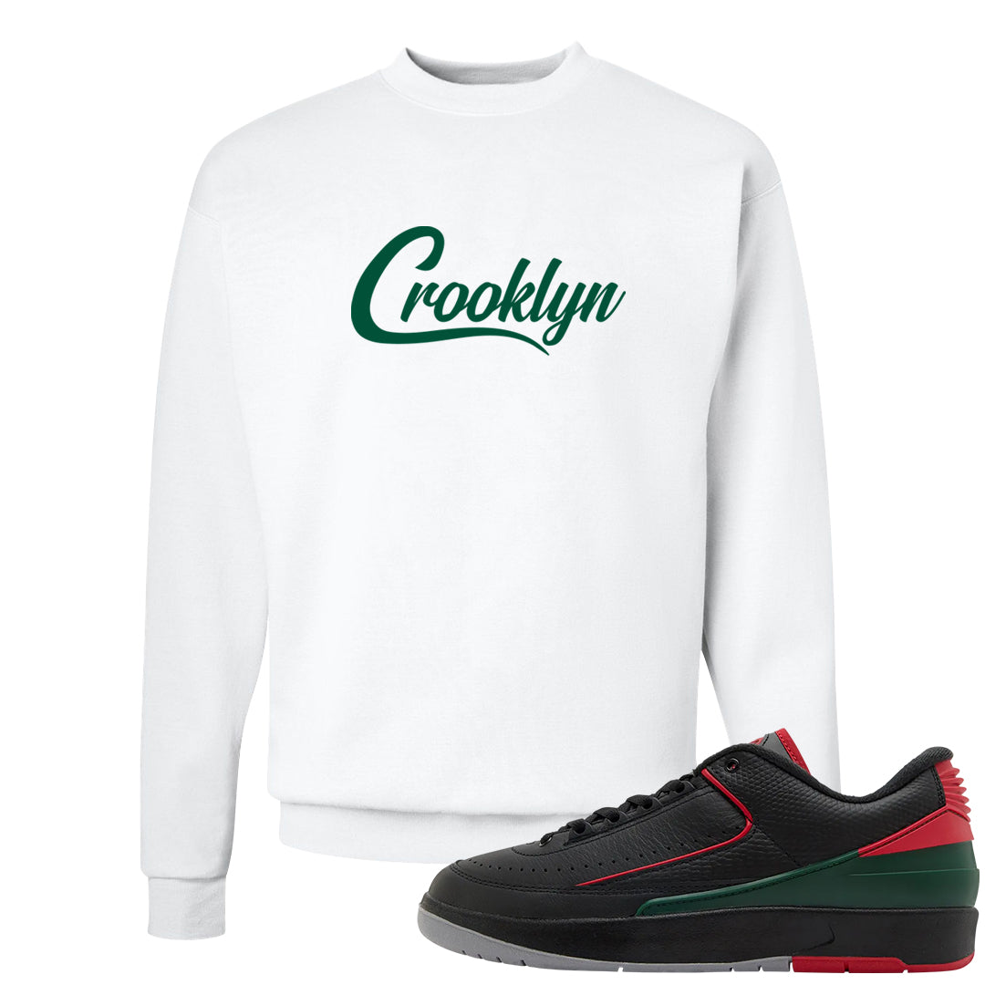 Italy Low 2s Crewneck Sweatshirt | Crooklyn, White