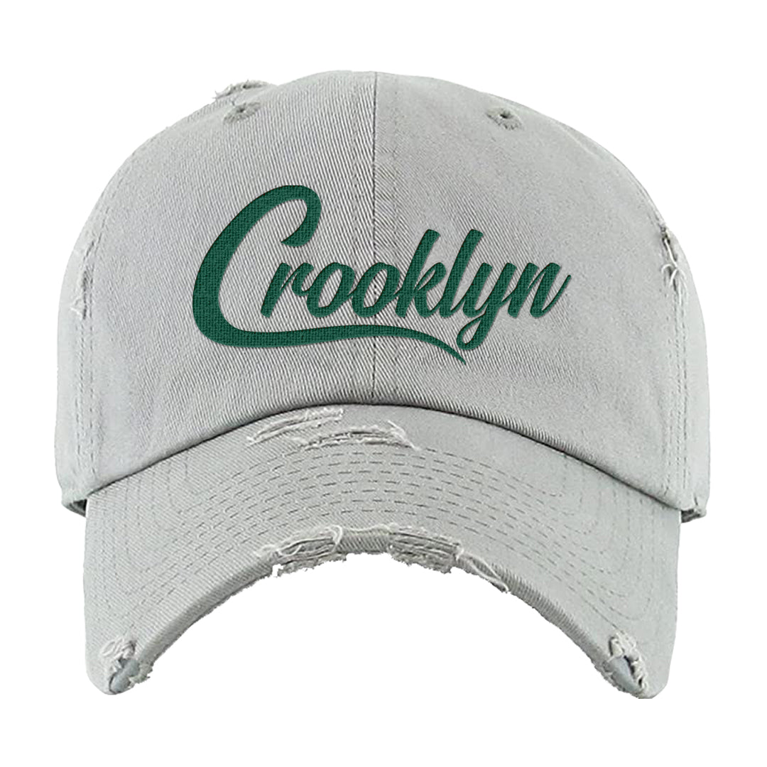 Italy Low 2s Distressed Dad Hat | Crooklyn, Light Gray