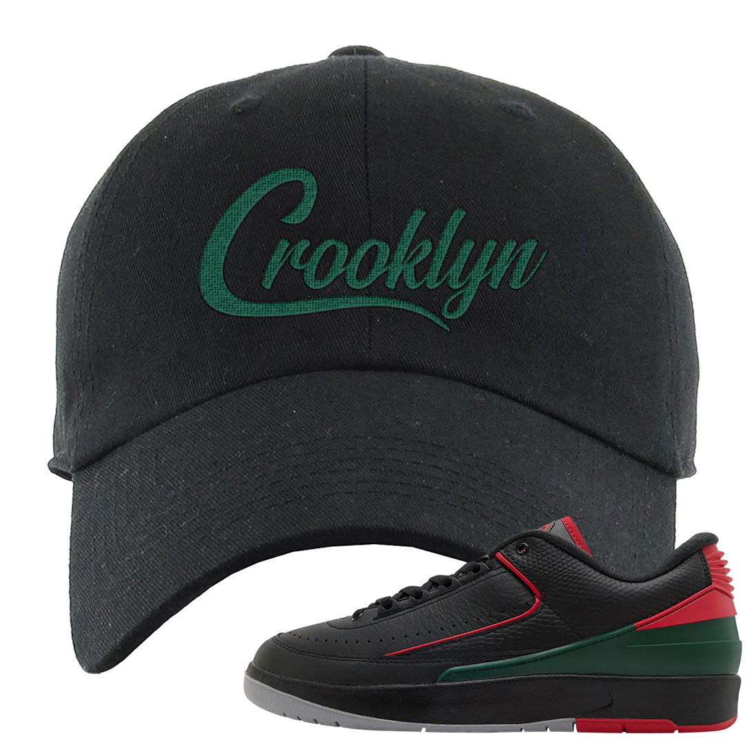 Italy Low 2s Dad Hat | Crooklyn, Black