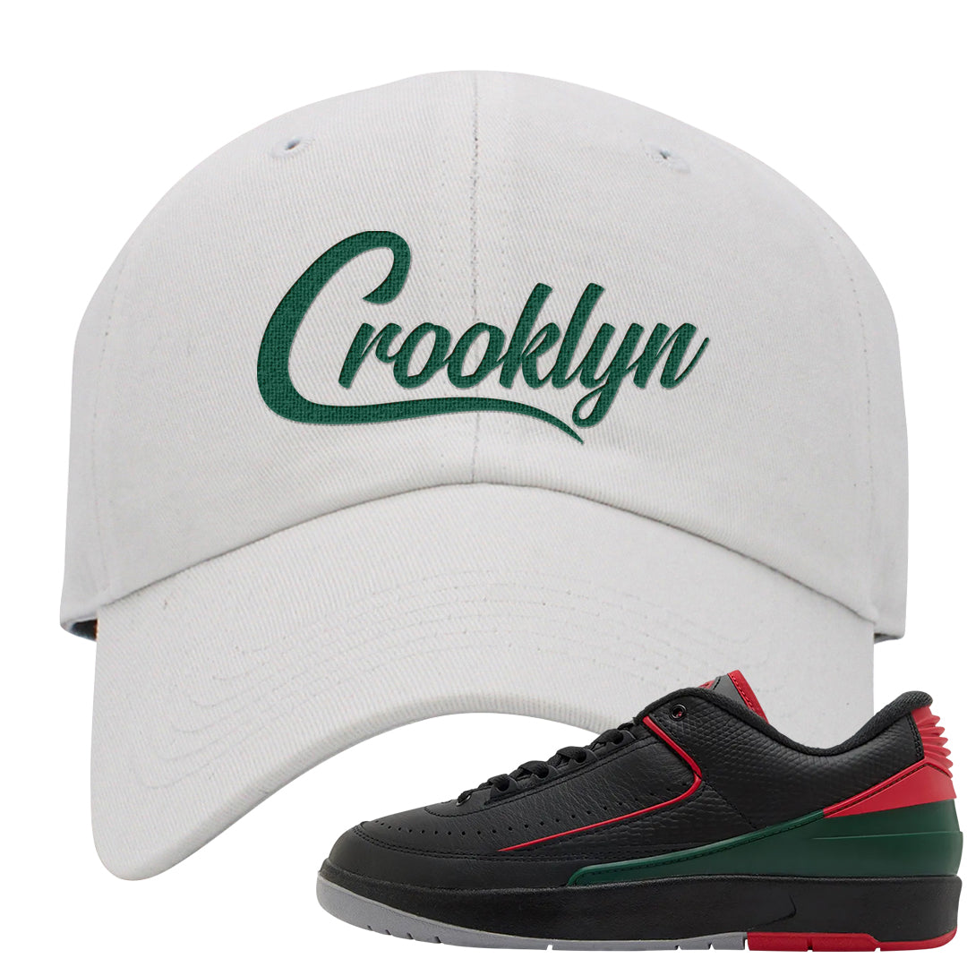 Italy Low 2s Dad Hat | Crooklyn, White