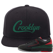 Italy Low 2s Snapback Hat | Crooklyn, Black