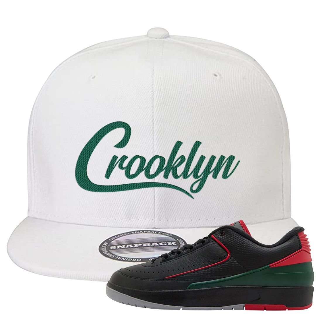 Italy Low 2s Snapback Hat | Crooklyn, White