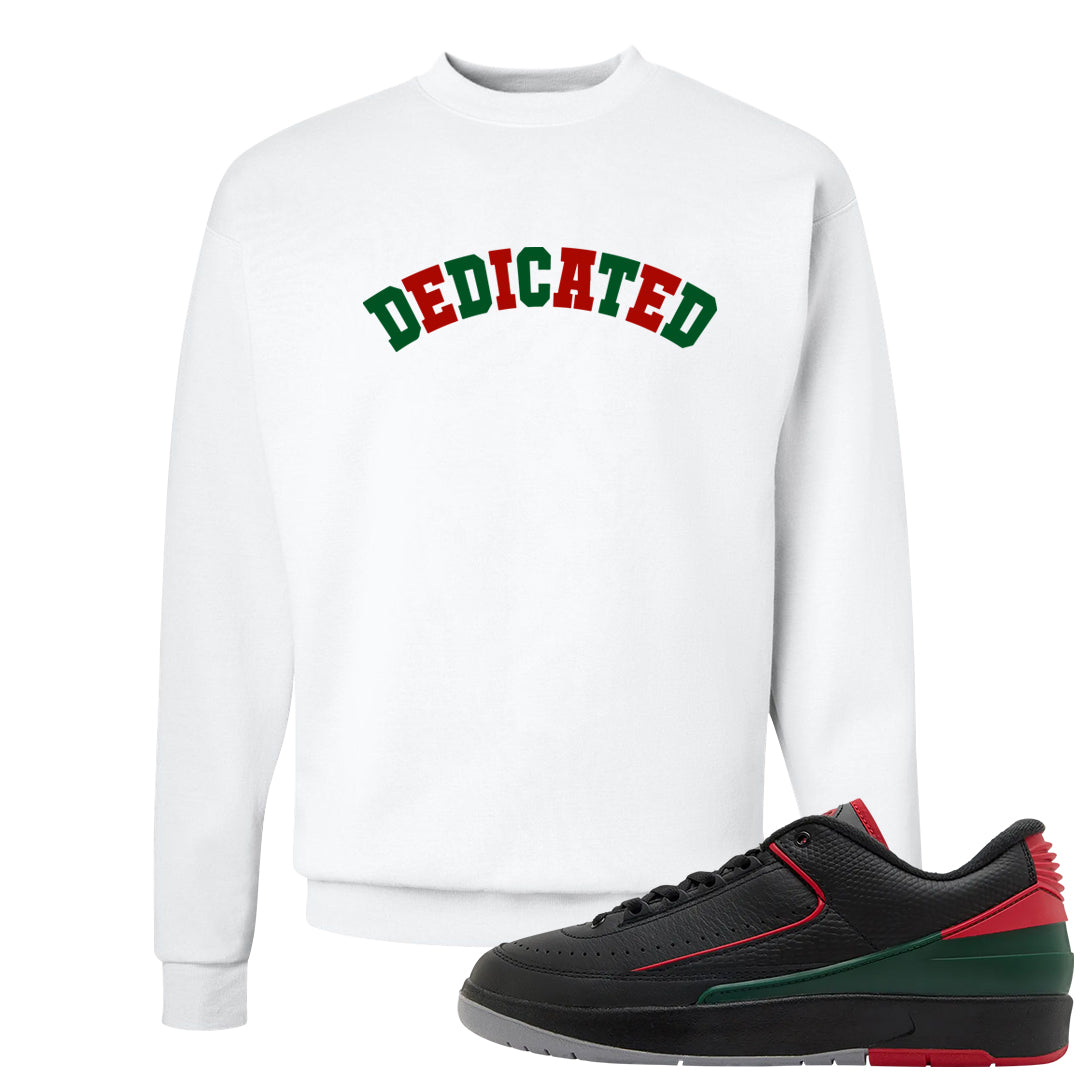 Italy Low 2s Crewneck Sweatshirt | Dedicated, White