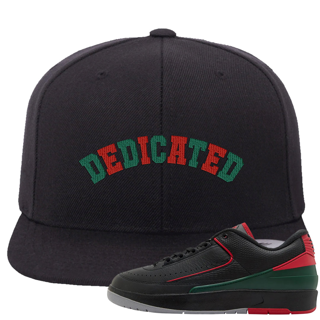 Italy Low 2s Snapback Hat | Dedicated, Black