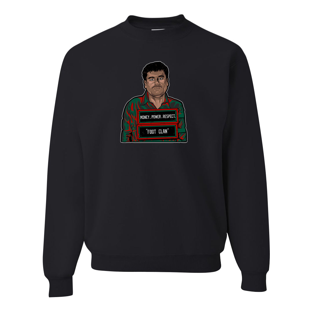 Italy Low 2s Crewneck Sweatshirt | El Chapo Illustration, Black