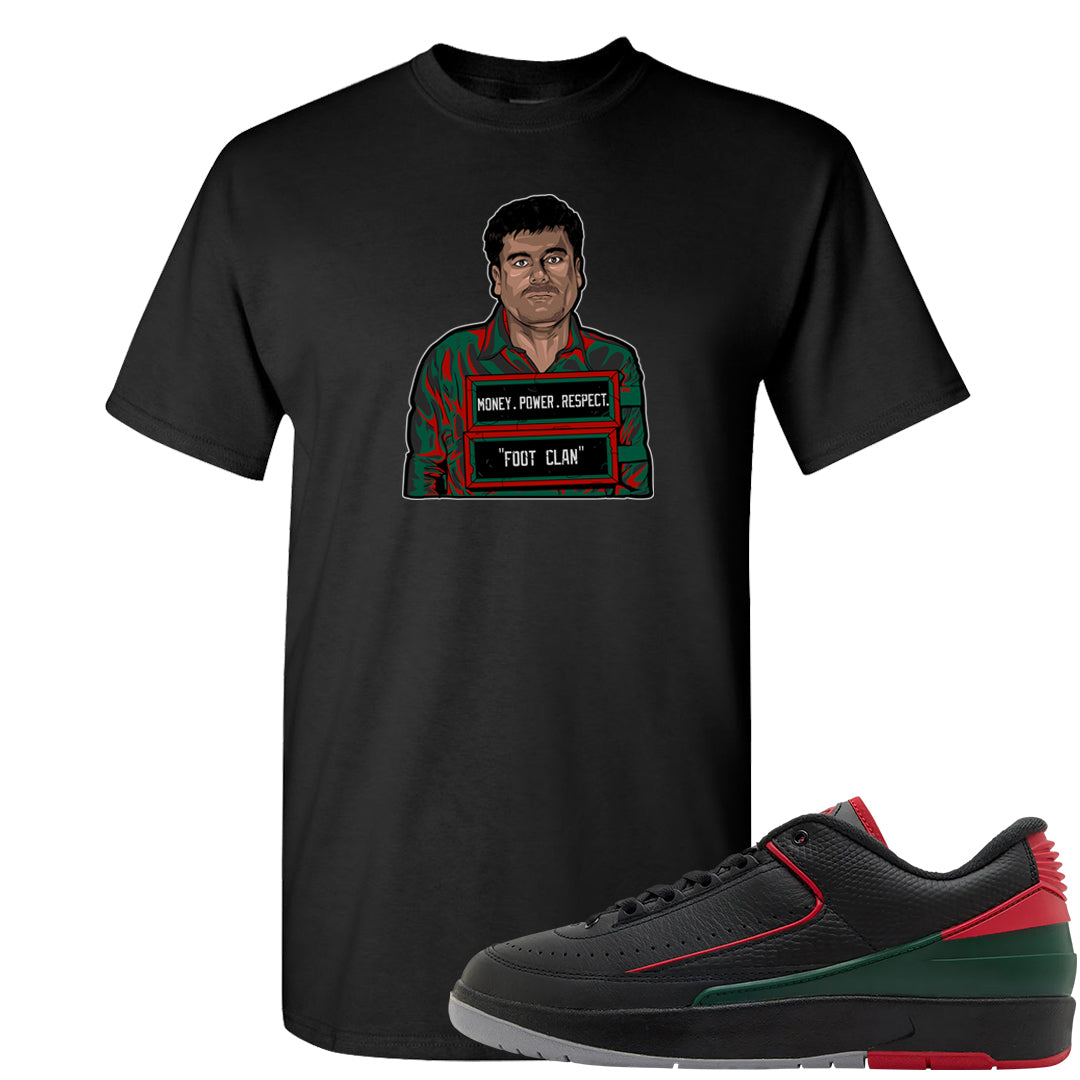 Italy Low 2s T Shirt | El Chapo Illustration, Black
