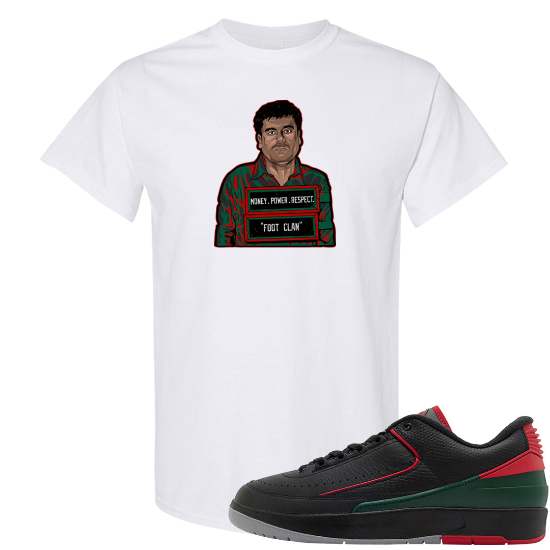 Italy Low 2s T Shirt | El Chapo Illustration, White