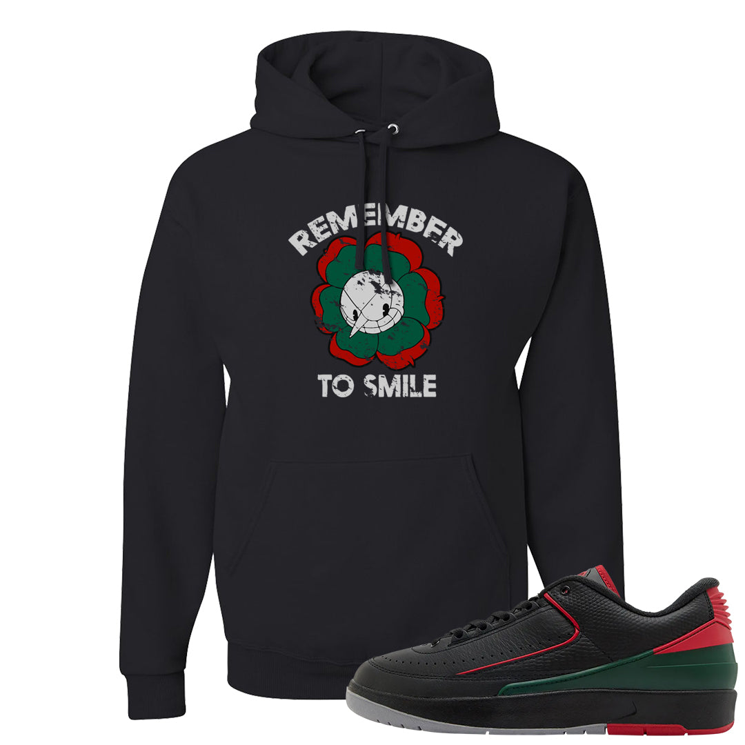 Italy Low 2s Hoodie | Remember To Smile, Black