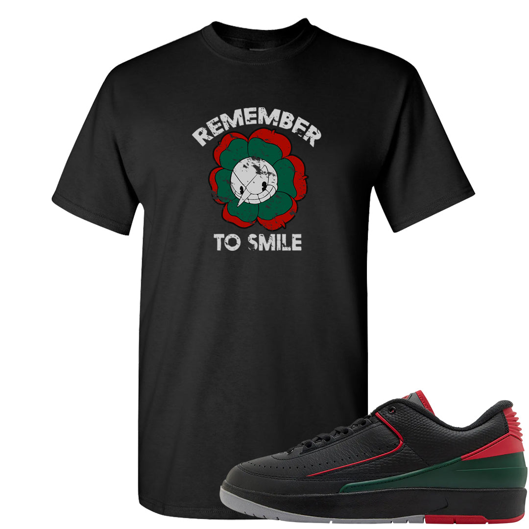 Italy Low 2s T Shirt | Remember To Smile, Black