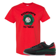 Italy Low 2s T Shirt | Remember To Smile, Red