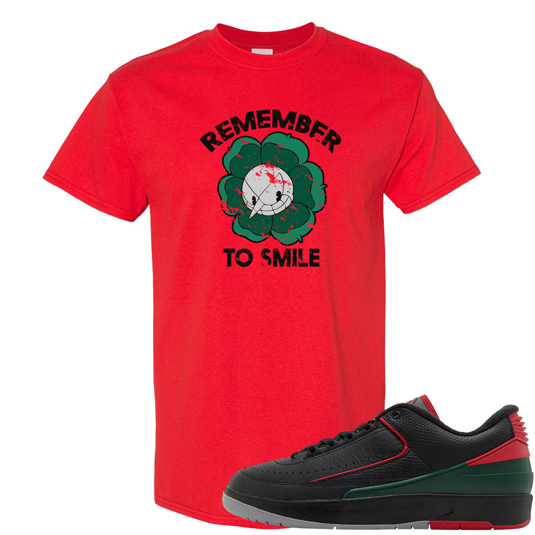 Italy Low 2s T Shirt | Remember To Smile, Red