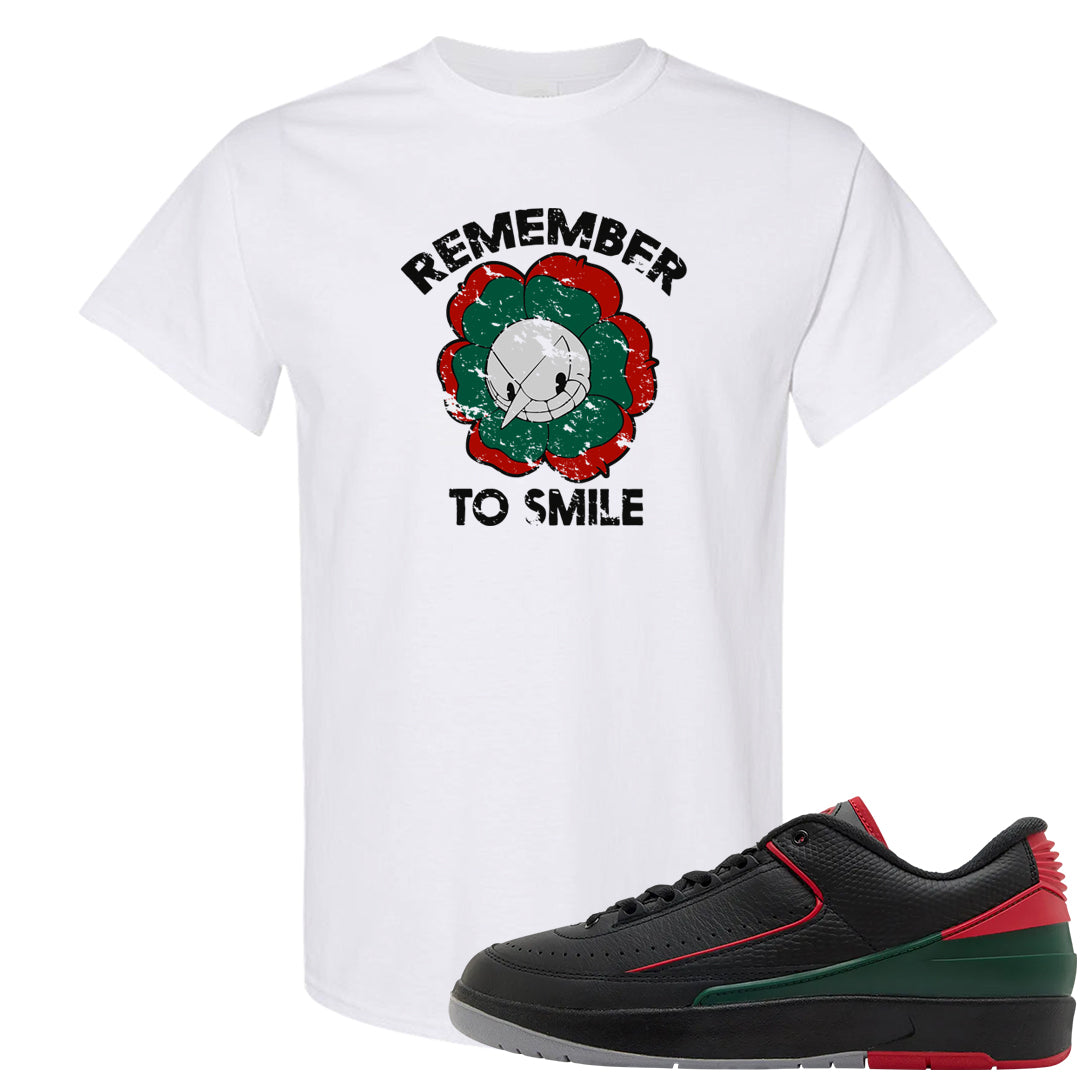 Italy Low 2s T Shirt | Remember To Smile, White