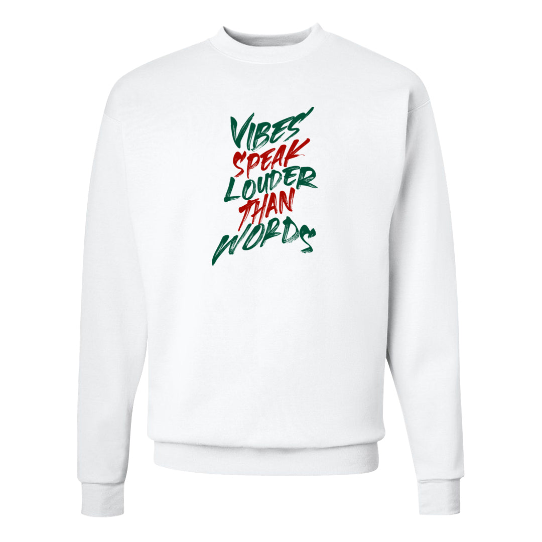 Italy Low 2s Crewneck Sweatshirt | Vibes Speak Louder Than Words, White