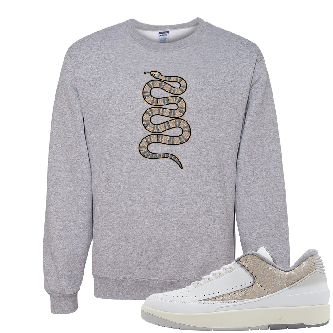Python Low 2s Crewneck Sweatshirt | Coiled Snake, Ash