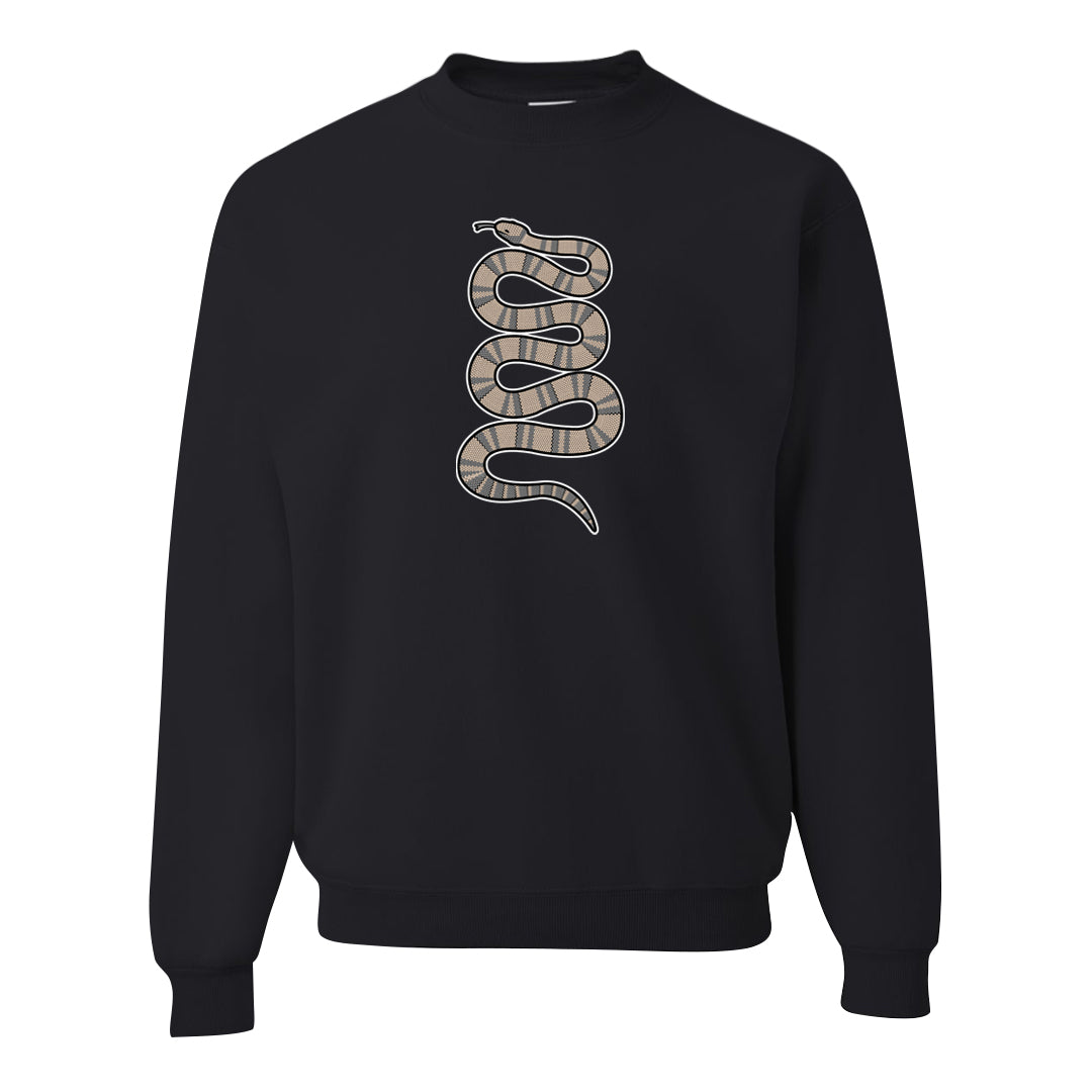 Python Low 2s Crewneck Sweatshirt | Coiled Snake, Black