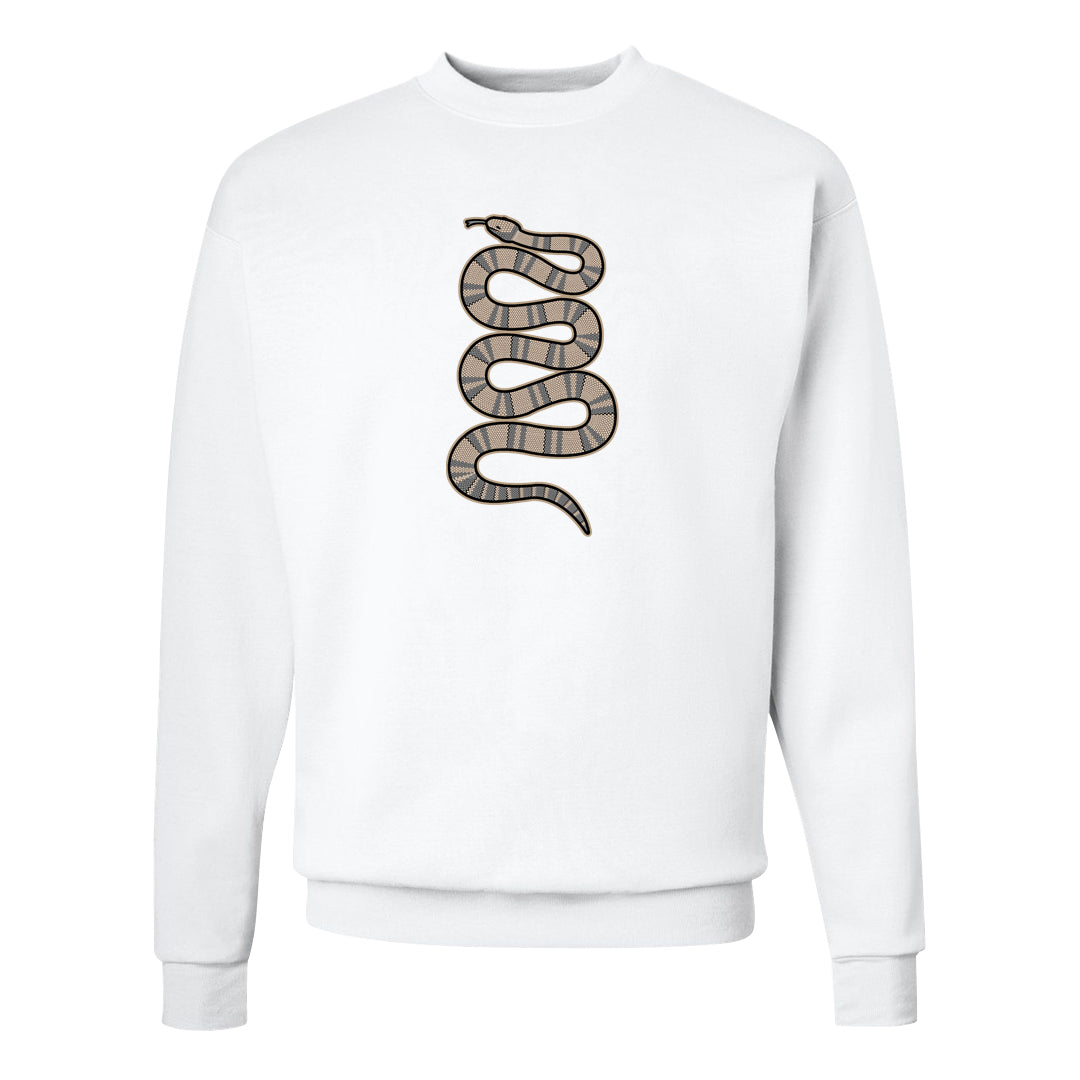 Python Low 2s Crewneck Sweatshirt | Coiled Snake, White