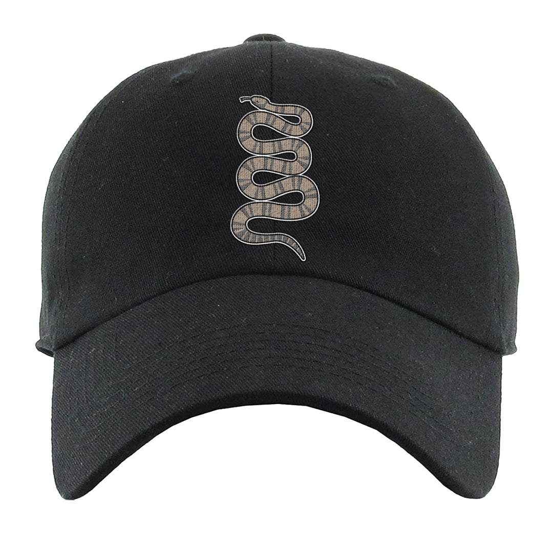 Python Low 2s Dad Hat | Coiled Snake, Black
