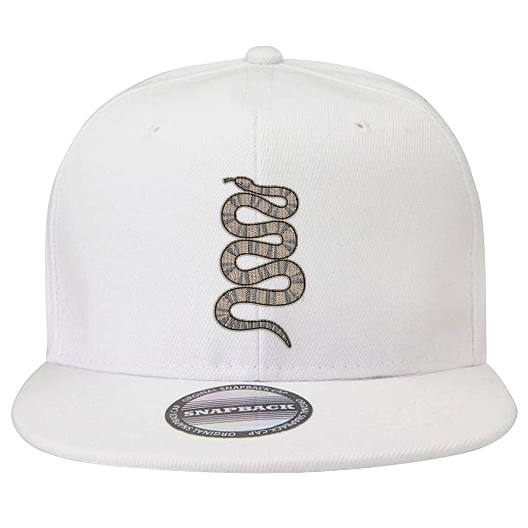 Python Low 2s Snapback Hat | Coiled Snake, White