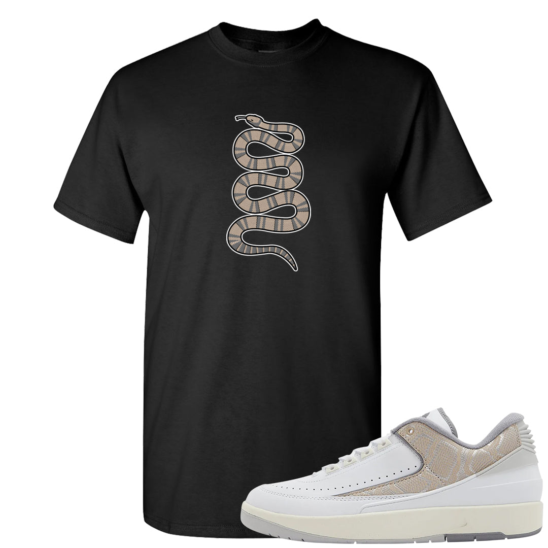 Python Low 2s T Shirt | Coiled Snake, Black