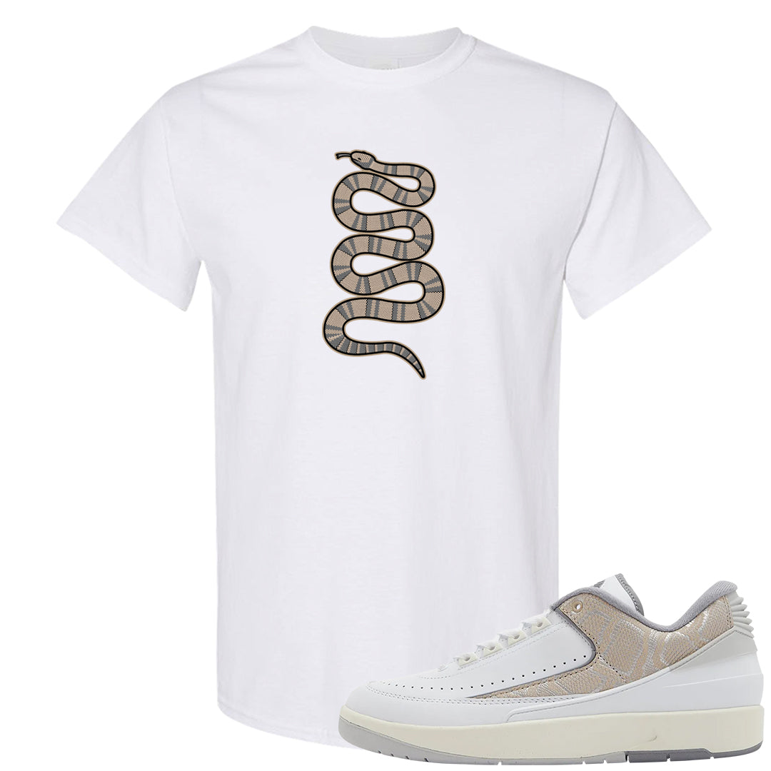 Python Low 2s T Shirt | Coiled Snake, White