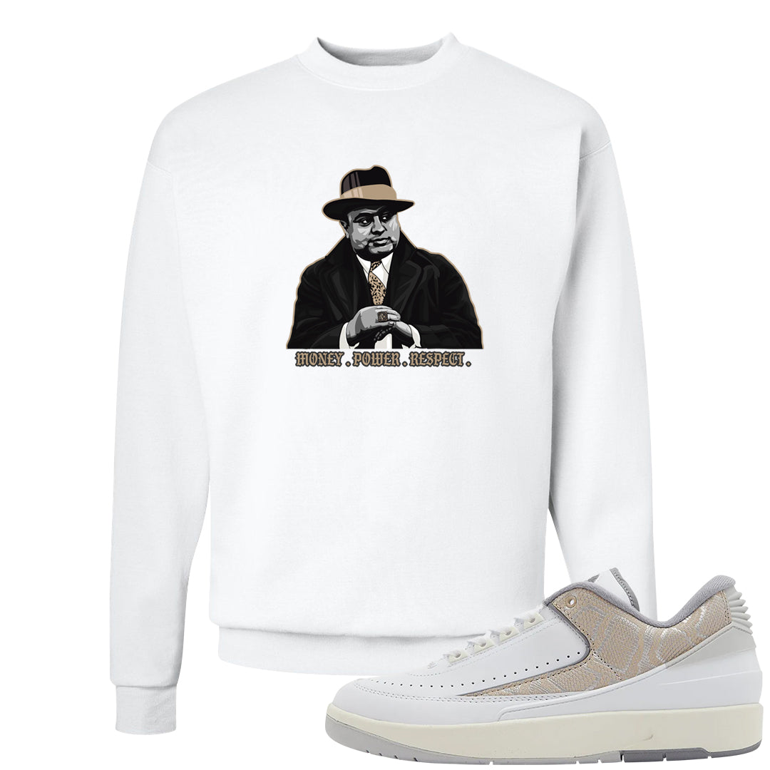 Python Low 2s Crewneck Sweatshirt | Capone Illustration, White
