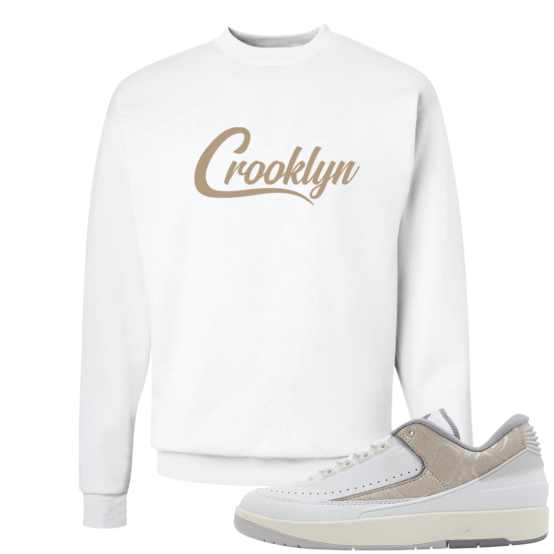 Python Low 2s Crewneck Sweatshirt | Crooklyn, White