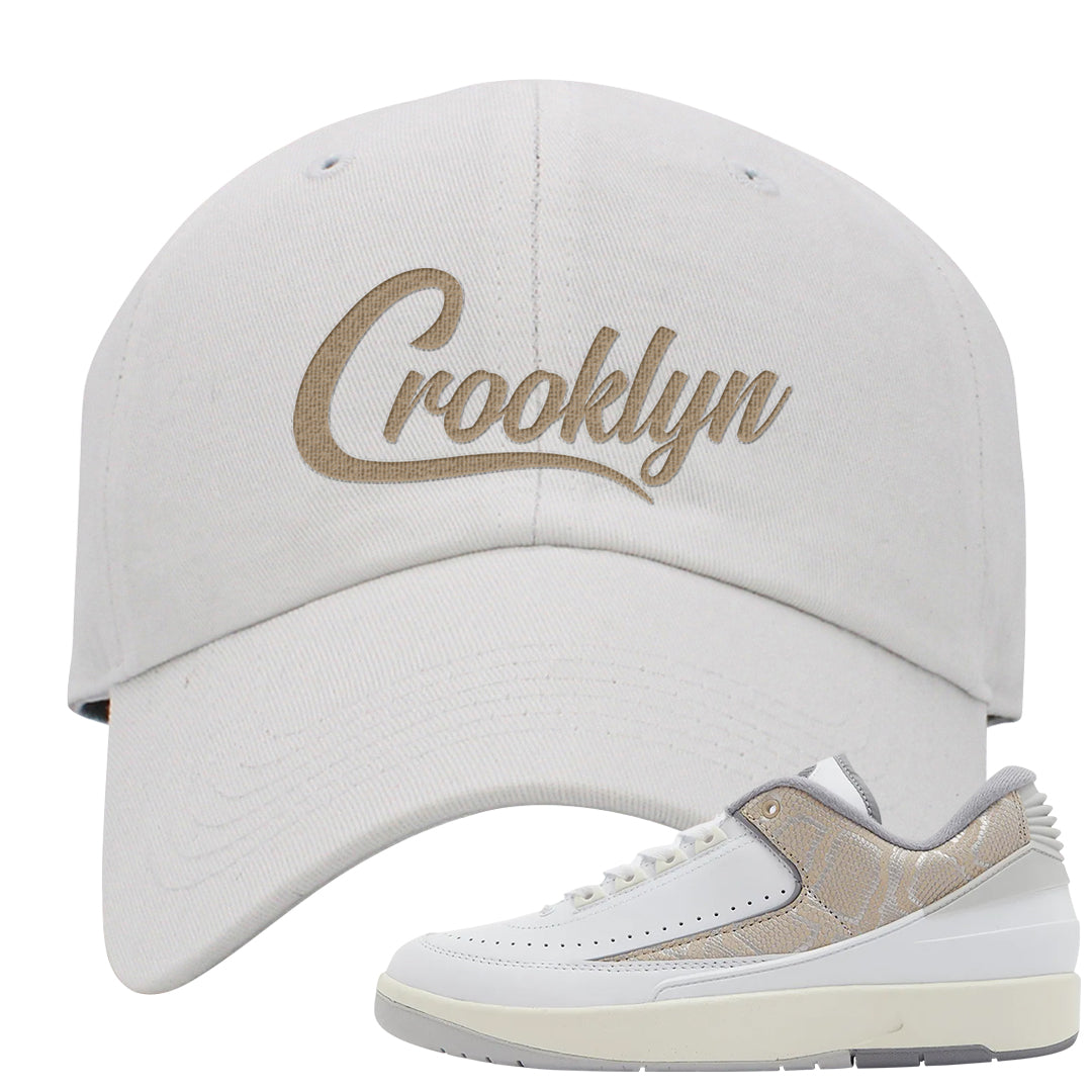 Python Low 2s Dad Hat | Crooklyn, White