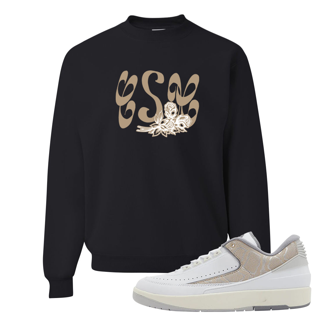 Python Low 2s Crewneck Sweatshirt | Certified Sneakerhead, Black