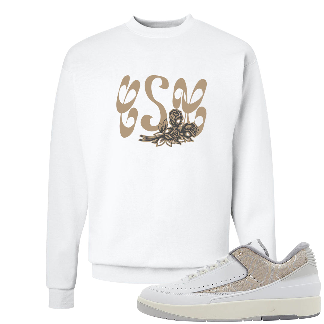 Python Low 2s Crewneck Sweatshirt | Certified Sneakerhead, White