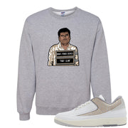 Python Low 2s Crewneck Sweatshirt | El Chapo Illustration, Ash