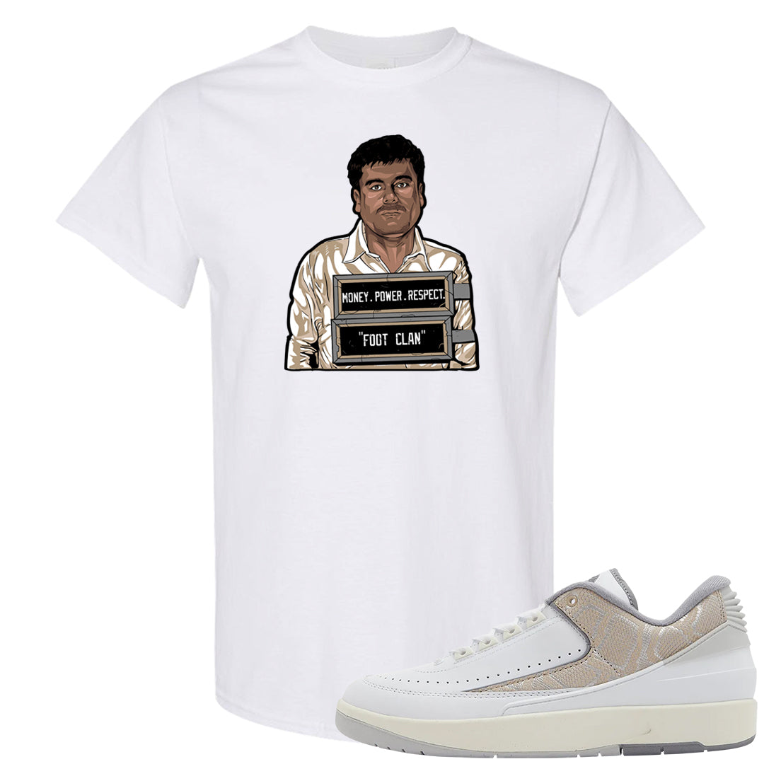 Python Low 2s T Shirt | El Chapo Illustration, White