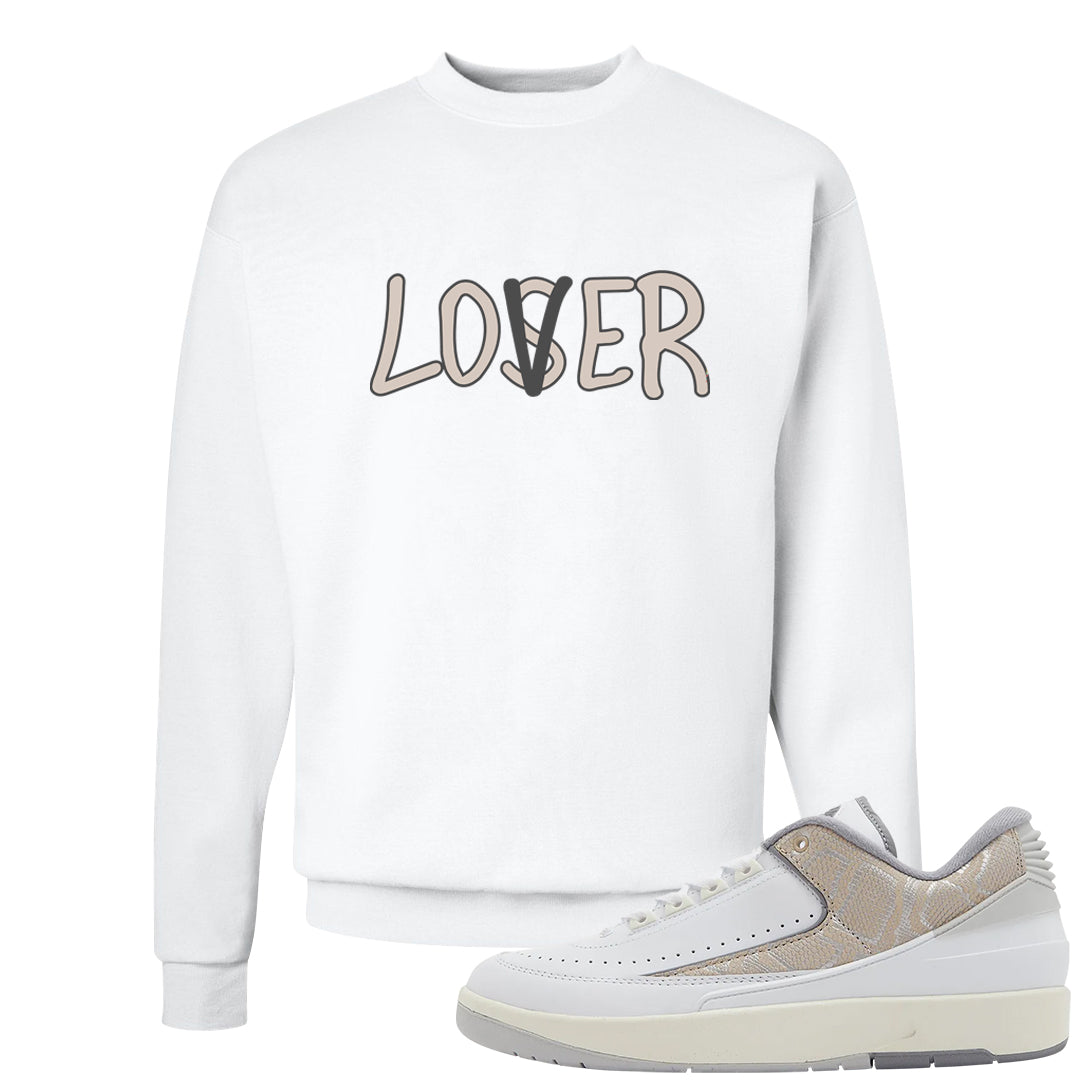 Python Low 2s Crewneck Sweatshirt | Lover, White