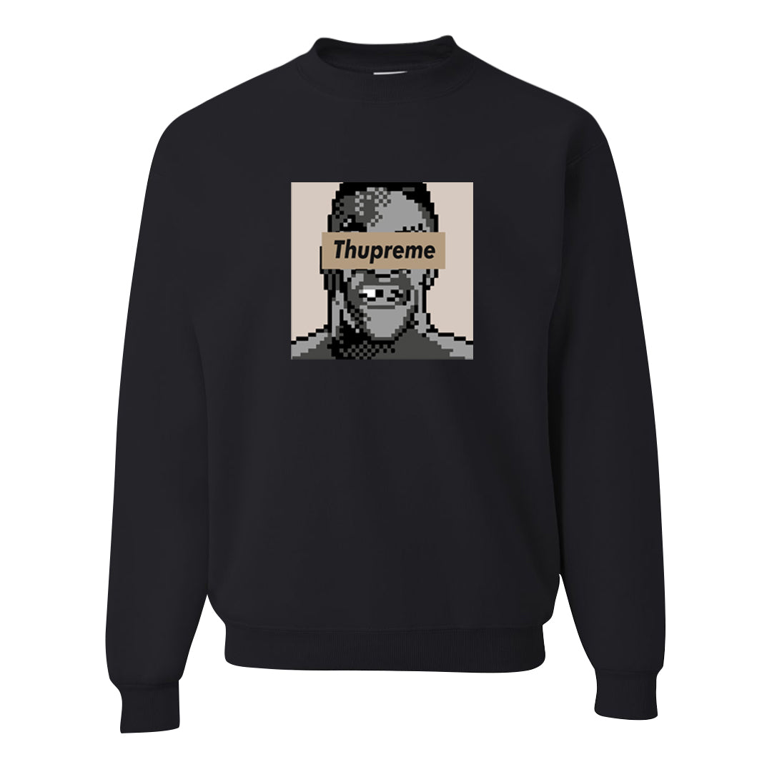 Python Low 2s Crewneck Sweatshirt | Thupreme, Black