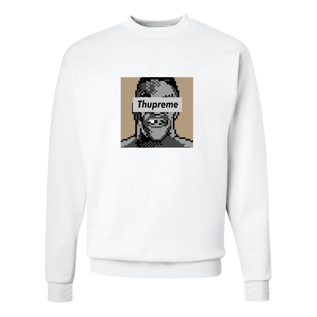 Python Low 2s Crewneck Sweatshirt | Thupreme, White