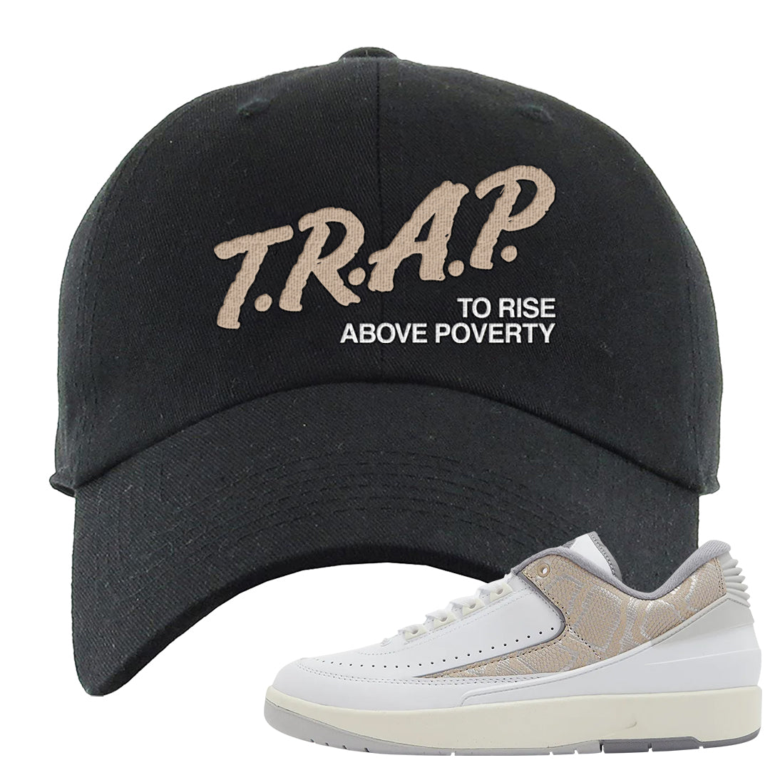 Python Low 2s Dad Hat | Trap To Rise Above Poverty, Black