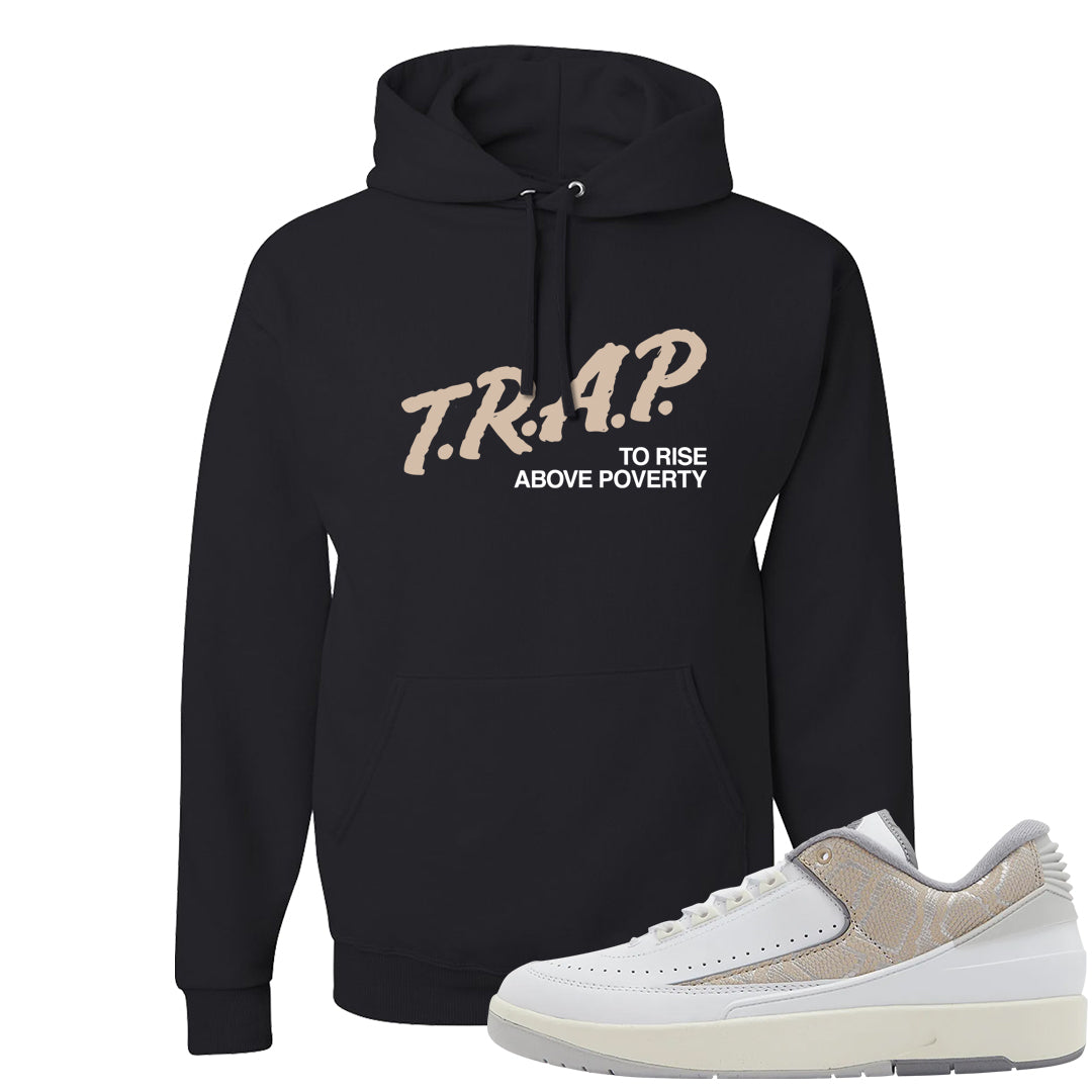 Python Low 2s Hoodie | Trap To Rise Above Poverty, Black