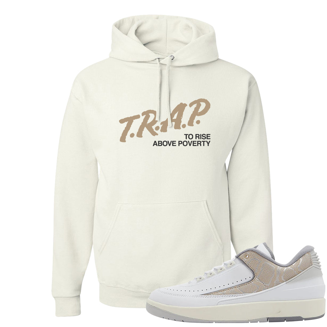 Python Low 2s Hoodie | Trap To Rise Above Poverty, White