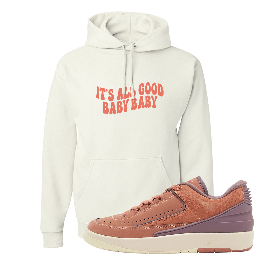 Sky Orange Low 2s Hoodie | All Good Baby, White