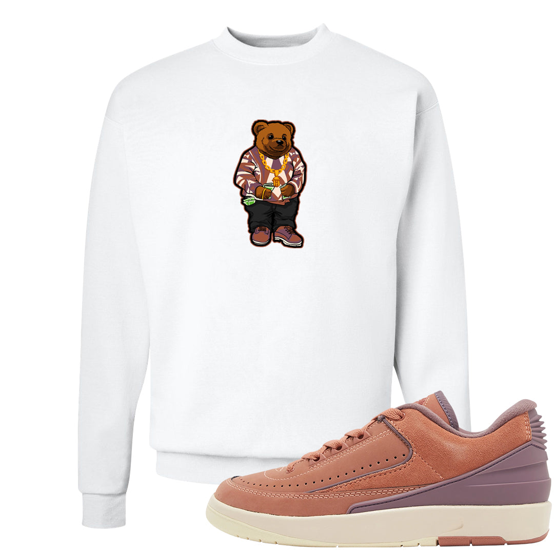 Sky Orange Low 2s Crewneck Sweatshirt | Sweater Bear, White