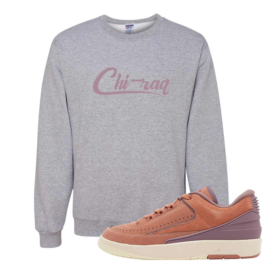 Sky Orange Low 2s Crewneck Sweatshirt | Chiraq, Ash