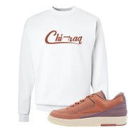 Sky Orange Low 2s Crewneck Sweatshirt | Chiraq, White