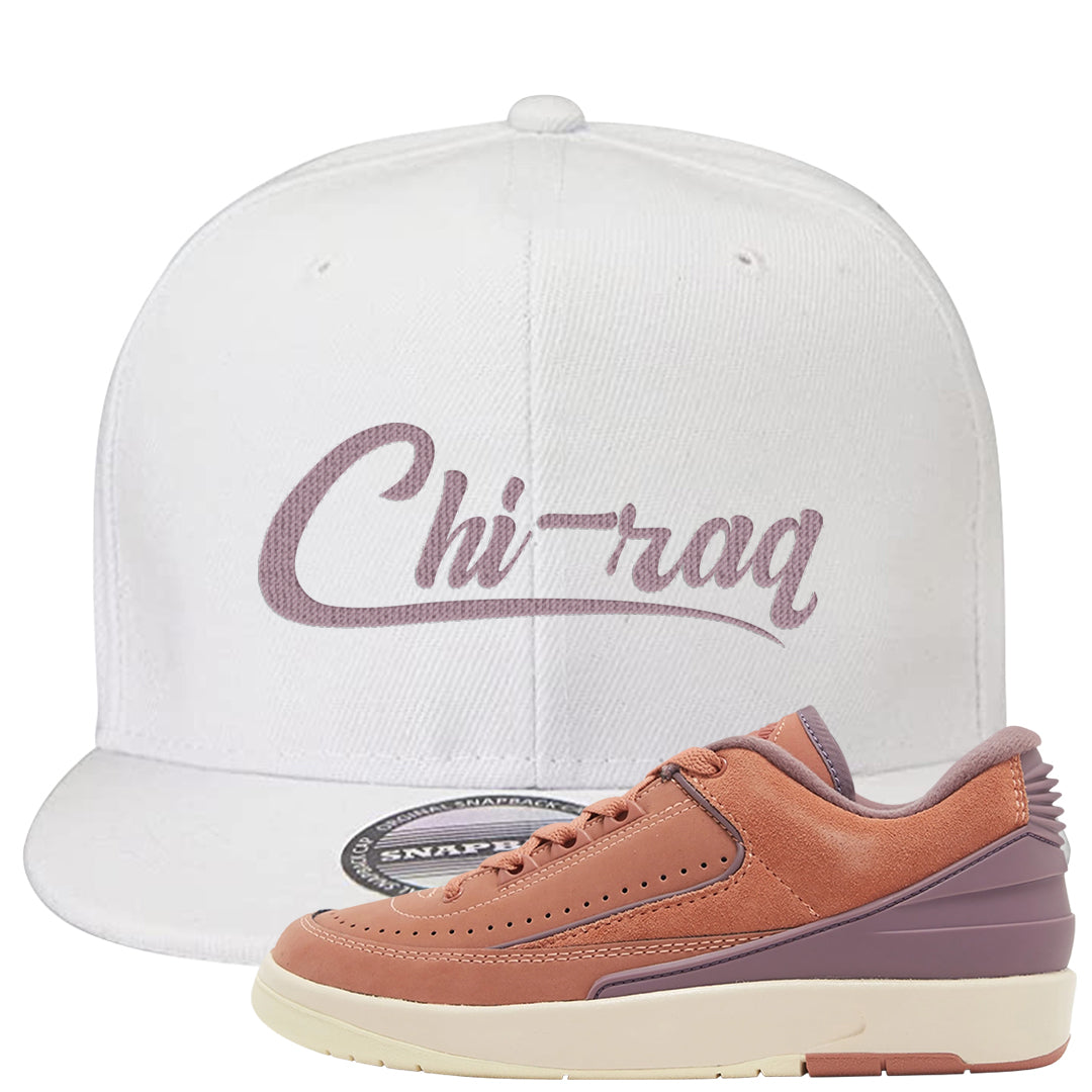 Sky Orange Low 2s Snapback Hat | Chiraq, White