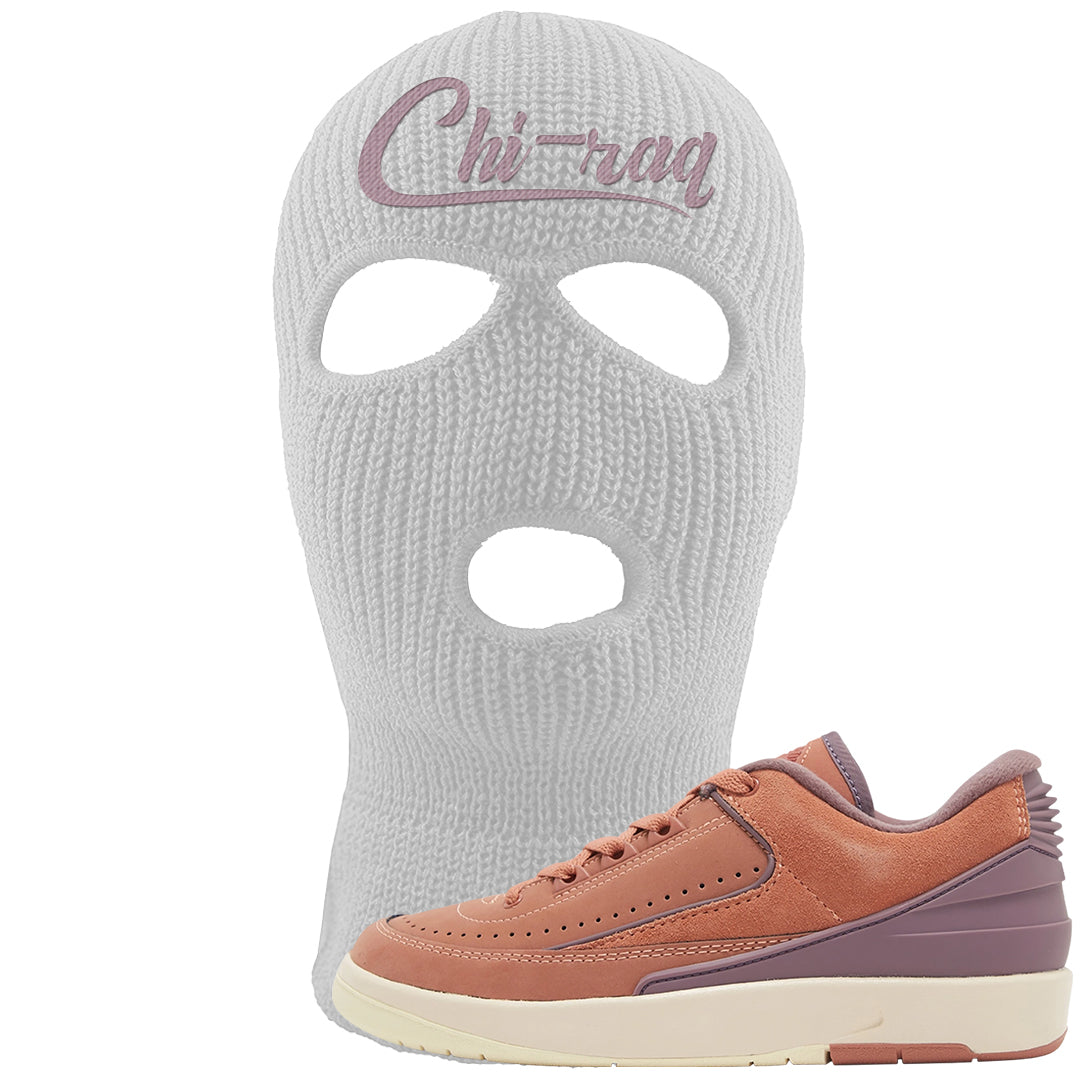 Sky Orange Low 2s Ski Mask | Chiraq, White