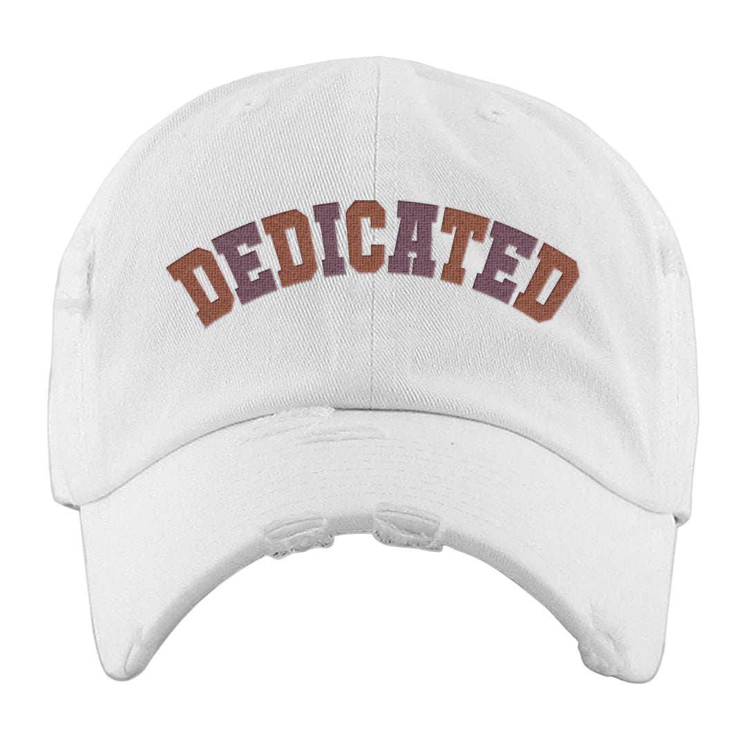 Sky Orange Low 2s Distressed Dad Hat | Dedicated, White