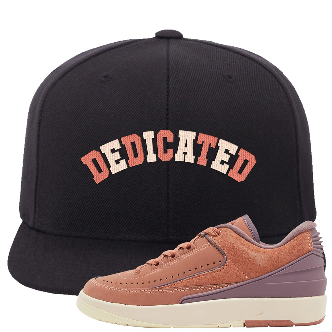 Sky Orange Low 2s Snapback Hat | Dedicated, Black