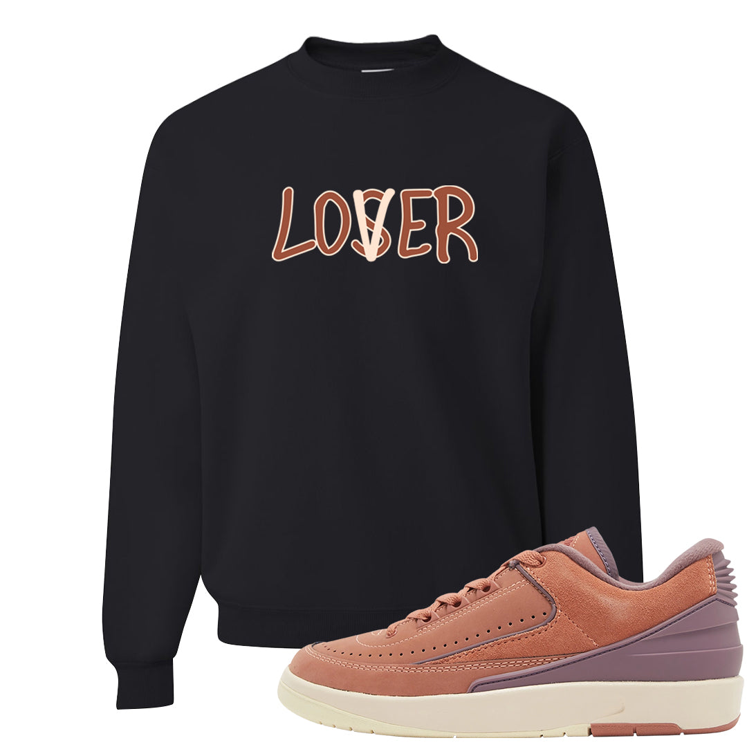 Sky Orange Low 2s Crewneck Sweatshirt | Lover, Black