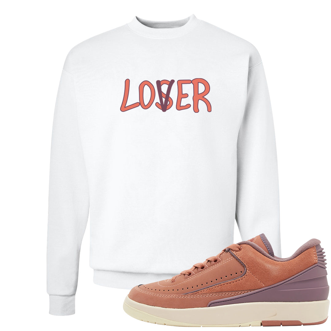 Sky Orange Low 2s Crewneck Sweatshirt | Lover, White